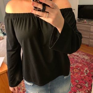 Black Off-the-shoulder blouse